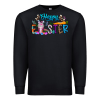Black happy easter coffee Premium Sweatshirt - CowhideDigitalArt