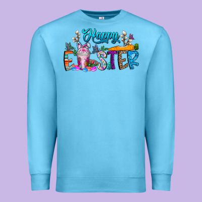 Happy Easter Coffee Premium Sweatshirt Designed By Cowhidedigitalart