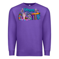 Purple happy easter coffee Premium Sweatshirt - CowhideDigitalArt