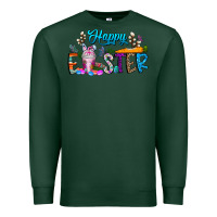 Sports Green happy easter coffee Premium Sweatshirt - CowhideDigitalArt