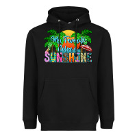Black My Favorite Coloris Sunshine Heavyweight Hoodie - CowhideDigitalArt