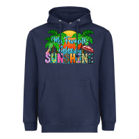 Navy My Favorite Coloris Sunshine Heavyweight Hoodie - CowhideDigitalArt