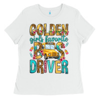 White golden girls favorite bus driver Ladies Tee - NancyCooperArtShop