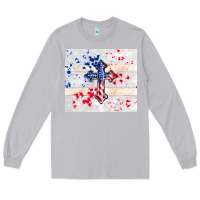 Moon Dust 4th of july flag cross Long Sleeve Tee - TumblerDesignByShophia