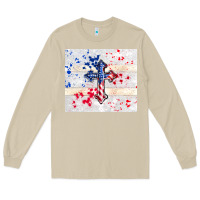 Mushroom 4th of july flag cross Long Sleeve Tee - TumblerDesignByShophia