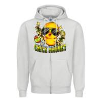 Dove Grey chick magnet Zipper Hoodie - FaDigitalArtStudio