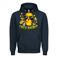 Navy chick magnet Zipper Hoodie - FaDigitalArtStudio