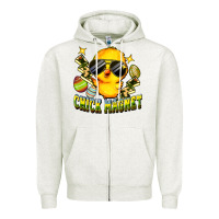 Oatmeal Heather chick magnet Zipper Hoodie - FaDigitalArtStudio