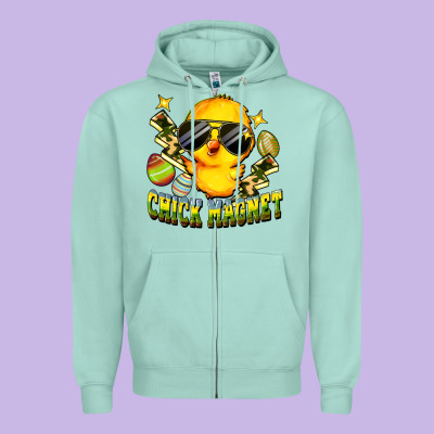 Chick Magnet Zipper Hoodie Designed By Fadigitalartstudio