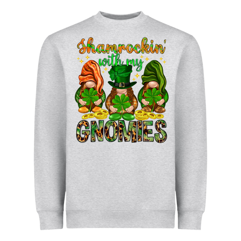 Shamrockin' With My Gnomies St. Patricks Day Heavyweight Sweatshirt by HowdyJamesFarm | Teevron