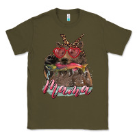 Army Green Mother's Day Glasses Leopard Bandana Mama Bear Hunting Fish Classic Tee - RanaPortraitStore