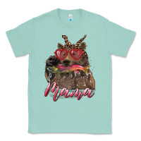 Seafoam Mother's Day Glasses Leopard Bandana Mama Bear Hunting Fish Classic Tee - RanaPortraitStore