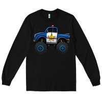 Black police car monster truck Long Sleeve Tee - Jasminsmagicworld