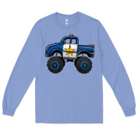 Colony Blue police car monster truck Long Sleeve Tee - Jasminsmagicworld