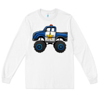White police car monster truck Long Sleeve Tee - Jasminsmagicworld