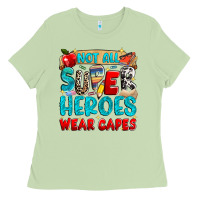Matcha not all super heroes wear capes Ladies Tee - NancyCooperArtShop