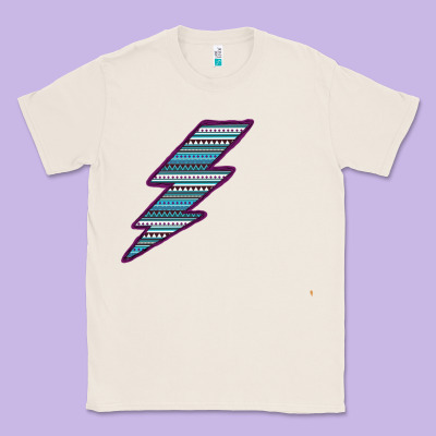 Purple Border Aztec Pattern Lightning Classic Tee Designed By Bettercallsaul