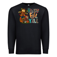 Black happy fall y all Premium Sweatshirt - CowhideDigitalArt