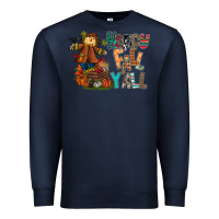 Navy happy fall y all Premium Sweatshirt - CowhideDigitalArt