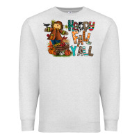 Oatmeal Heather happy fall y all Premium Sweatshirt - CowhideDigitalArt
