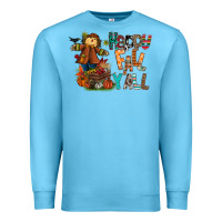 Ocean Blue happy fall y all Premium Sweatshirt - CowhideDigitalArt