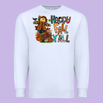 Happy Fall Y All Premium Sweatshirt Designed By Cowhidedigitalart