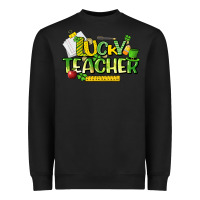 Black lucky teacher St. Patrick's Day Heavyweight Sweatshirt - HowdyJamesFarm