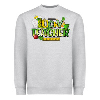 Heather Grey lucky teacher St. Patrick's Day Heavyweight Sweatshirt - HowdyJamesFarm