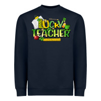 Navy lucky teacher St. Patrick's Day Heavyweight Sweatshirt - HowdyJamesFarm