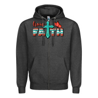 Charcoal Heather Have Faith Zipper Hoodie - BundleAndBundleShop