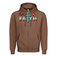Chestnut Have Faith Zipper Hoodie - BundleAndBundleShop