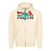 Sandshell Have Faith Zipper Hoodie - BundleAndBundleShop