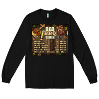 Black dad bbq timer Long Sleeve Tee - TumblerDesignByShophia