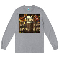 Heather Grey dad bbq timer Long Sleeve Tee - TumblerDesignByShophia