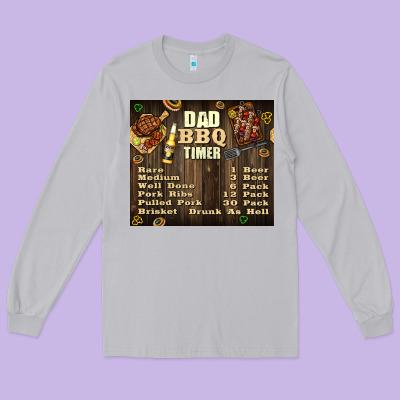 Dad Bbq Timer Long Sleeve Tee Designed By Tumblerdesignbyshophia