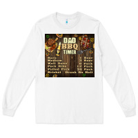 White dad bbq timer Long Sleeve Tee - TumblerDesignByShophia