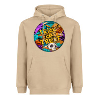 Mushroom Trick Or Treat Hallowen Round Heavyweight Hoodie - LillyAllenDesigns