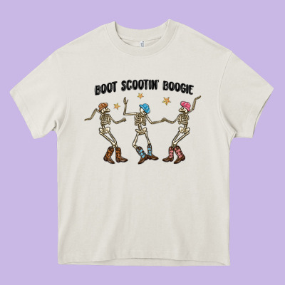 Boot Scctin' Boogie Heavy Core Tee Designed By Maliassmallbusiness