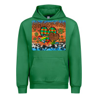 Emerald autism awareness hearts leopard cowhide Urban Hoodie - Artiststas