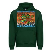 Forest Green autism awareness hearts leopard cowhide Urban Hoodie - Artiststas