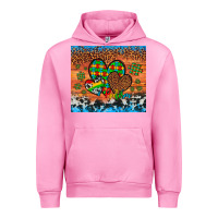 Fuchsia Pink autism awareness hearts leopard cowhide Urban Hoodie - Artiststas