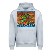 Heather Grey autism awareness hearts leopard cowhide Urban Hoodie - Artiststas
