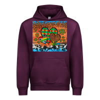 Mauve Wine autism awareness hearts leopard cowhide Urban Hoodie - Artiststas