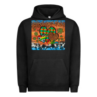Pigment Black autism awareness hearts leopard cowhide Urban Hoodie - Artiststas
