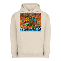 Pigment French Oak autism awareness hearts leopard cowhide Urban Hoodie - Artiststas