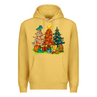 Antique Gold christmas basketball trees bbs Premium Hoodie - BundleAndBundleShop