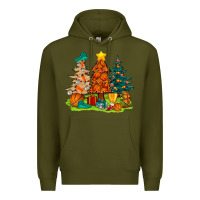 Army Green christmas basketball trees bbs Premium Hoodie - BundleAndBundleShop