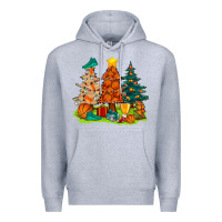 Heather Grey christmas basketball trees bbs Premium Hoodie - BundleAndBundleShop
