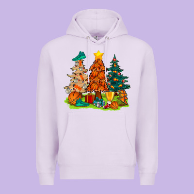 Christmas Basketball Trees Bbs Premium Hoodie Designed By Bundleandbundleshop