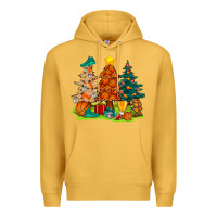 Mustard christmas basketball trees bbs Premium Hoodie - BundleAndBundleShop